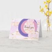 Wasserfarben Wolken, deine Worte. Vielen Dank Karte (Gelbe Blume)