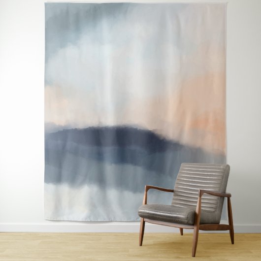 Wasserfarben Wolken Misty Berglandschaft Wandteppich (Beispiel)