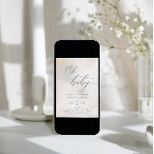 Wasserfarben-Wolken Oh Babydusche Einladung