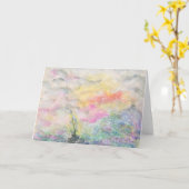 Wasserfarben Wolken und Schiffe Karte (Gelbe Blume)