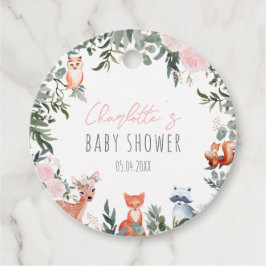 Wasserfarben Woodland Tiere Baby Dusche Tags Geschenkanhänger