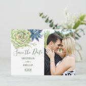 Wasserfarben-Wüstenkaktus Save the Date (Stehend Vorderseite)