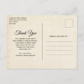 Wasserfarben-Wüstenkaktus und -gebirge Vielen Dank Postkarte (Rückseite)