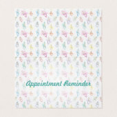 Wasserfarben Zähne Zahnersatz Erinnerung Visitenkarten (Außenseite Aufgefaltet)