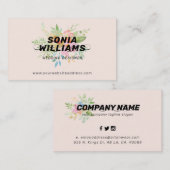 Wasserfarben, zarte Blume Visitenkarte (Vorne/Hinten)