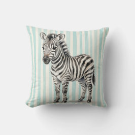 Wasserfarben-Zebra-Wildlife-Wurfkissen Kissen
