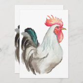 Wasserfarben zeichnend Hand eines Rasters Einladung (Vorne/Hinten)