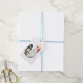 Wasserfarben zeichnend Hand eines Rasters Geschenkanhänger (Mit Garn)