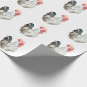 Wasserfarben zeichnend Hand eines Rasters Geschenkpapier (Ecke)