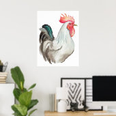 Wasserfarben zeichnend Hand eines Rasters Poster (Heimbüro)