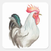 Wasserfarben zeichnend Hand eines Rasters Quadratischer Aufkleber (Vorderseite)