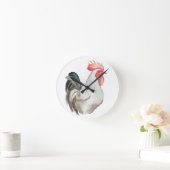 Wasserfarben zeichnend Hand eines Rasters Runde Wanduhr (Zuhause)