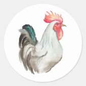 Wasserfarben zeichnend Hand eines Rasters Runder Aufkleber (Vorderseite)