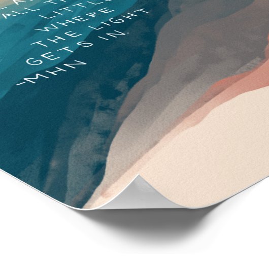 Wasserfarben-Zitat-Poster Poster (Ecke)