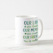 Wasserfarben-Zitat über Freundschaft Kaffeetasse (VorderseiteRechts)