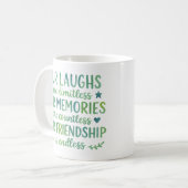 Wasserfarben-Zitat über Freundschaft Kaffeetasse (Vorderseite Links)