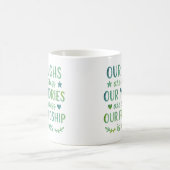 Wasserfarben-Zitat über Freundschaft Kaffeetasse (Mittel)