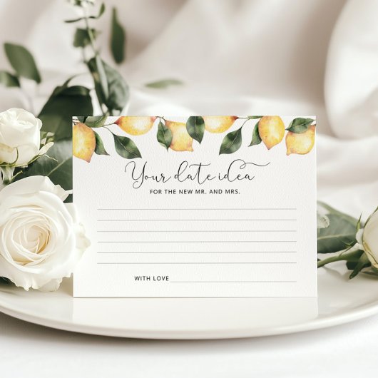 Wasserfarben Zitrone Date Nacht Idee. Lemon date j