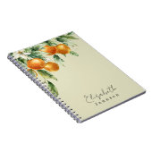 Wasserfarben-Zitrone Floral Modernes Monogramm Notizblock (Rechte Seite)