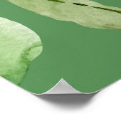 Wasserfarben Zitrone, Fruchttapete Muster. Poster (Ecke)