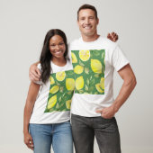 Wasserfarben Zitrone, Fruchttapete Muster. T-Shirt (Unisex)