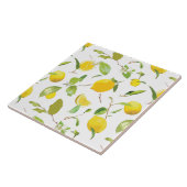 Wasserfarben-Zitrone und Blätter 2 Fliese (Seite)