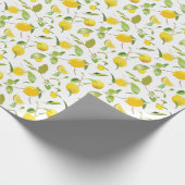Wasserfarben-Zitrone und Blätter 2 Geschenkpapier (Ecke)