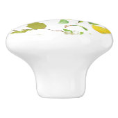 Wasserfarben-Zitrone und Blätter 2 Keramikknauf (Seitenansicht)