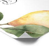 Wasserfarben Zitronen Babydusche Begrüßungszeichen Poster (Ecke)