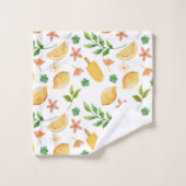 Wasserfarben-Zitronen Badhandtuch Set (Waschlappen)