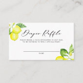 Wasserfarben-Zitronen-Blüten-Babywindelkarte Platzkarte (Vorderseite)