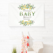 Wasserfarben Zitronen Botanische Blume Kinderdusch Banner (InSitu)