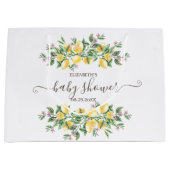 Wasserfarben Zitronen Botanische Blume Kinderdusch Große Geschenktüte (Vorderseite)