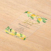 Wasserfarben-Zitronen-Brautparty Acryleinladungen (Ablage )