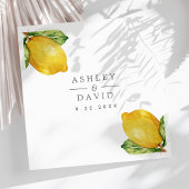 Wasserfarben Zitronen Citrus Moderne Hochzeit Serviette