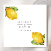 Wasserfarben Zitronen Citrus Moderne Hochzeit Serviette