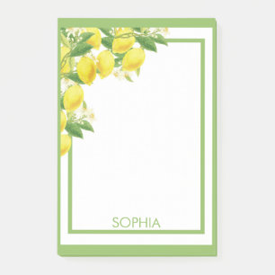 Wasserfarben Zitronen Elegante Trendy Citrus Post-it Klebezettel
