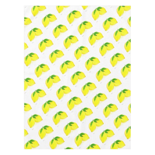 Wasserfarben Zitronen Gelbe Früchte Zitrusfrüchte Tischdecke (Vorderseite)