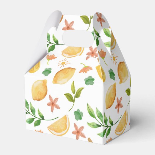 Wasserfarben-Zitronen Geschenkschachtel (Vorderseite)