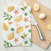 Wasserfarben-Zitronen Geschirrtuch (Viertel Falte)