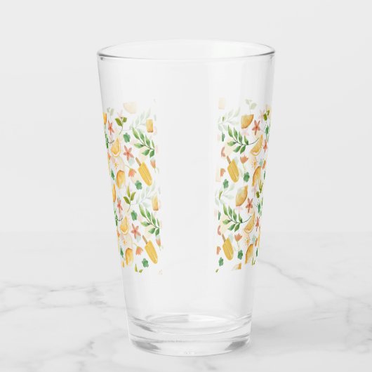 Wasserfarben-Zitronen Glas (Rechts)