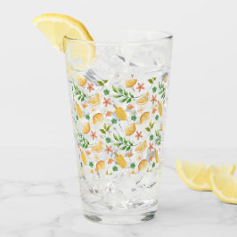 Wasserfarben-Zitronen Glas