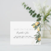 Wasserfarben Zitronen grün Ankündigungspostkarte (Stehend Vorderseite)