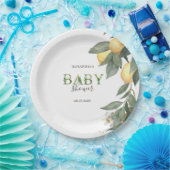 Wasserfarben Zitronen grün Pappteller (Party)