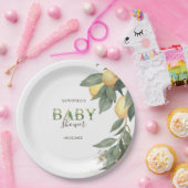 Wasserfarben Zitronen grün Pappteller (Party)