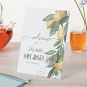 Wasserfarben Zitronen grün Sockelschild (In Situ)