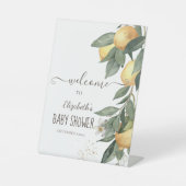 Wasserfarben Zitronen grün Sockelschild (Vorderseite)