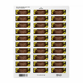 Wasserfarben-Zitronen mit rustikalem Braunholz (Vorne)