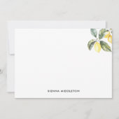 Wasserfarben-Zitronen-Naturdenkarte Mitteilungskarte (Vorderseite)