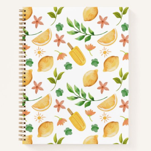 Wasserfarben-Zitronen Notizblock (Vorderseite)